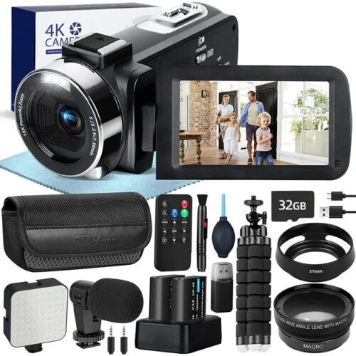 NBD Video Camera Camcorder 4K 48MP 60fps WiFi IR Night Vision Autofocus YouTube