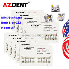 Dental Orthodontic Brackets Braces Mini Roth Slot.018/.022 Hook 3/345 AZDENT