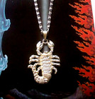 XL magic scorpion protection pendant amulet endless love infinity chain necklace