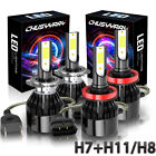 For Kia Soul 2012-2013 4X COB LED Headlight Bulbs Hi/Lo Beam H7+H11 Kit 6000K