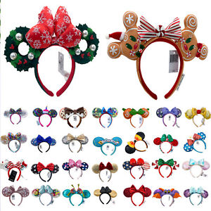 100+ Styles Minnie Mouse Ears Loungefly Christmas Bow Disney Parks Headband