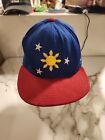 New Era Philippines Sun Flag Fitted Hat size 7 5/8  Blue Red Yellow 59 Fifty
