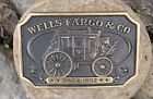 vintage brass Wells Fargo & Co since 1852 belt buckle c 1973 F533