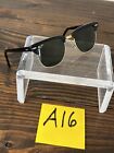 Vintage Clubmaster Ray Ban WO365 B&L Bausch & Lomb Black Gold Sunglasses