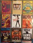 Retro Rock Concert Poster Postcards 4”x6”  Lot of 9 Blank on Back