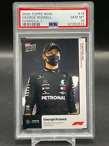 2020 Topps Now Formula 1 F1 #19 George Russell Rookie Card PSA 10