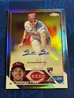 New Listing2023 Topps Chrome Update Spencer Steer Refractor Rookie Auto /499 Reds