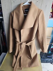 Express Women Wool Trench Coat Camel Size S