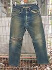 Vtg 90s Sewing Chop Selvedge Redline Damage Jeans Japan Inspired Levis 501 Big E