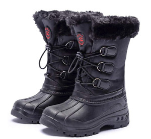 Snow boot for Kids Boys Girls Snow Boots Waterproof Winter Boots Faux Fur Lined