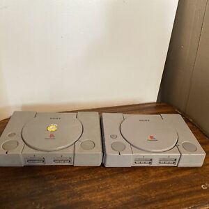 Lot Of 2 Ps1 Consoles Only Untested For Parts Or Repair