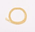 1.2mm Round Diamond Cut Bead Ball Chain Necklace Real Solid 14K Yellow Gold