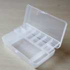 Plastic 2 Tray Compartments Fishing Lure Tackle Box Two-Sided Storage Case
