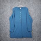 Charter Club Cardigan Women XL Extra Large Blue Sweater Cashmere Long Sleeve