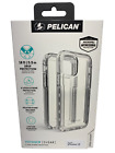 New ListingiPhone 13 Case Clear Pelican Voyage with Holster Belt Clip Kickstand
