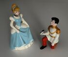 Vintage Disney Cinderella & Prince Charming Ceramic Figures, 1970