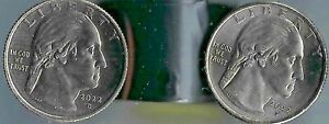 2022 Roll of 10 Brilliant Uncirculated Sally Ride 5 X P & 5 X D's Quarters!