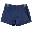 VTG Shorts Hot Pants Blue Women's JJ's SanFrancisco 26 x 2 Mid Rise Slash Pocket