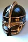 Helmet 16 Gage Steel Medieval Vendel Viking Helmet Knight Armor Brass HelmX-MASS