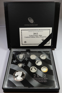 2012 US Mint Limited Edition SILVER Proof 6 Coin Set with American Eagle #47766J