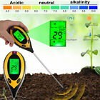 4 in1 LCD Digital Soil PH Meter Tester Temperature Sunlight Fertility Hygrometer