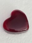 SMALL ART GLASS SMALL RED HEART VALENTINE'S PAPERWEIGHT