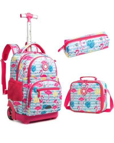 Rolling Backpack 16 inch Kids Wheeled School Backpack Set for Boys and Girls