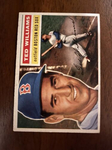 New Listing1956 Topps Baseball - Ted Williams #5 with Boston Red Sox (white back)