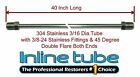 3/16 Brake Line 40 Inch Stainless Steel 3/8-24 Tube Nuts 45 Degree Double Flare
