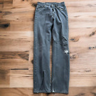 Vintage 1990's Black Usa Levi Jeans 27X32 Distressed Black Made In USA Levis VTG