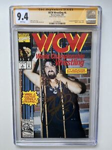WCW Wrestling #6 Cactus Jack SIGNED CGC 9.4 NM Marvel Mick Foley W