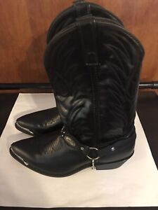 Laredo Mens Tallahassee Cowboy Boots Leather Black