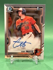 New Listing2021 Bowman Chrome Coby Mayo 1st Prospect Auto Autograph #CPA-CMA Orioles