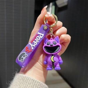 New Listing2024 Smiling Critters Figure Keychain Collection Catnap Hopscotch Toy Gift Purpl
