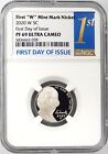 2020 W Proof Jefferson Nickel, NGC PF 69 Ultra Cameo, First Day of Issue!