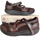 Skechers Shape Ups Mary Jane Size 8.5 Brown Leather & Suede Sneakers.