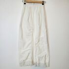 VTG White Embroidered Bottom Hem Lounge Sleepwear Pants Women's XS Elastic Waist