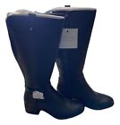 Naturalizer Womens Kim Leather Almond Toe Knee High Riding Boots Size 9 Wide