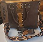 Wrangler Leopard Print Concealed Carry Purse Western Tote w/ 2 Adjustable Straps