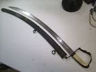 US WAR OF 1812 SWORD WITH BLASS SCABBARD ETCHED BLADE WITH STARS