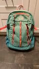 The North Face Surge II Backpack Padded Laptop/Hiking Bag Turquoise/Hot Pink
