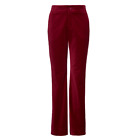 NWOT Cabi Fall 2023 Ford Trouser Cherry Red Regular Length Velvet Size 2 #4625