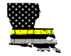 Louisiana State (E19) Thin Yellow Line Dispatch Vinyl Decal Sticker Car/Truck