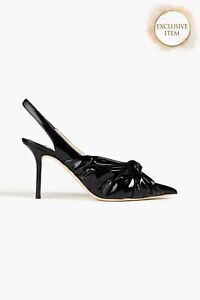 RRP€808 JIMMY CHOO Annabell Leather Slingback Shoes US7 UK4 EU37 Made in Italy
