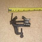 Small vintage antique jewelers clamp on bench vise Mini