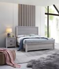 Contemporary Rustic Style 3Pc Full Size Gray Finish Wooden Panel Bedroom Set