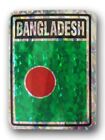 Wholesale Lot 12 Bangladesh Country Flag Reflective Decal Bumper Sticker
