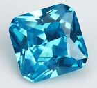 10X10mm 6.12ct Natural Sea Blue Sapphire Square Emerald Cut VVS Loose Gemstone