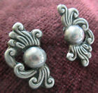 MEXICO PIERCED VINTAGE STERLINGEARRINGS, 1.34 by .79 INCHES