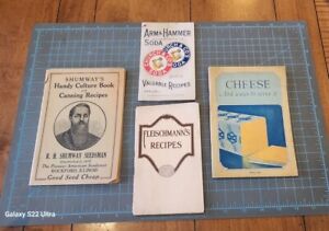 Vtg. Fleischmann's Arm & Hammer Kraft Shumway's Recipes Booklets (Lot of 4) - P